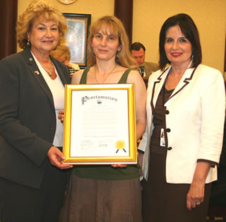 Freeholder McMorrow preseents proclamation